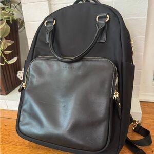 Lo&Sons Rowledge Backpack Black/Gold/Camel